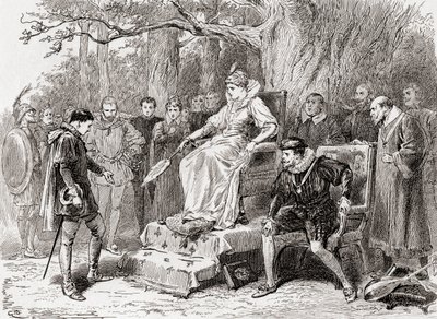 Una scena dalla commedia di William Shakespeare Pene d